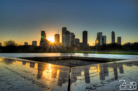 Downtown Houston Skyline At Sunrise