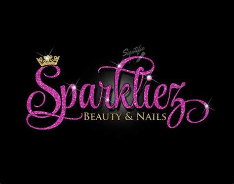 Glitter bling Beauty Salon Logo Custom Salon by SigntificDesigns ...