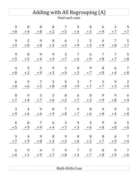 Single Digit Addition | Multiplication worksheets, Printable ...