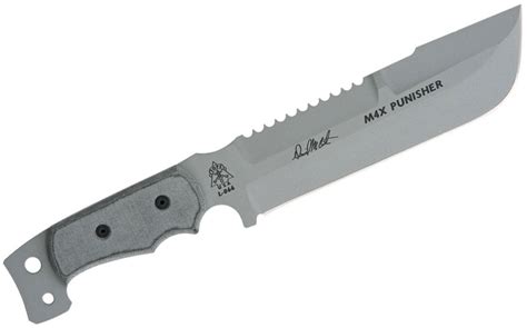 TOPS Knives MX4 Punisher Fixed 8-1/2" 1095 Carbon Sawback Blade ...