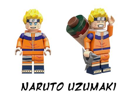 two lego figures are shown with the words naruto uzumaki