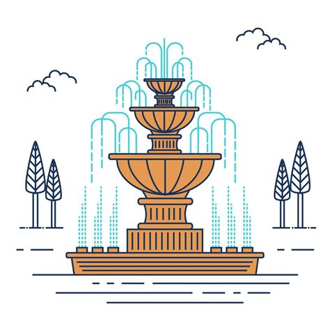 Fountain Vector 226166 Vector Art at Vecteezy