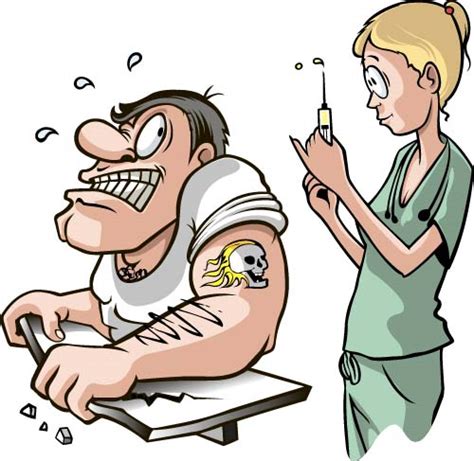 Funny nurse with patient cartoon vector 01 free download