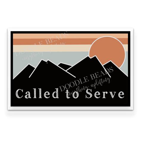 Called To Serve Mountain Missionary Vinyl Sticker | DoodleBeads