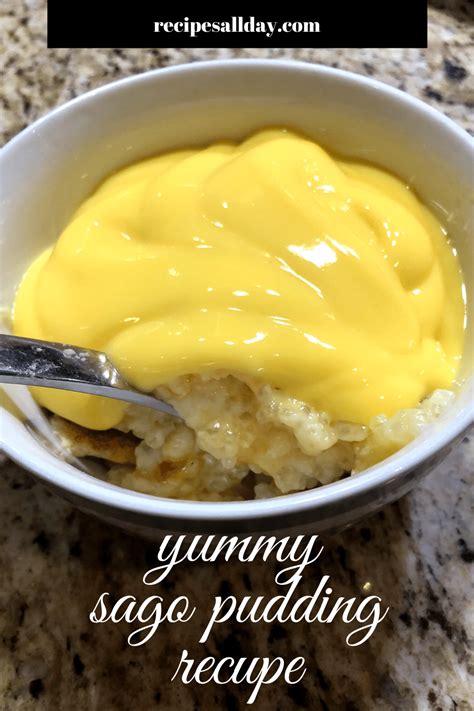 Sago Pudding Recipe - RecipesAllDay | Sago