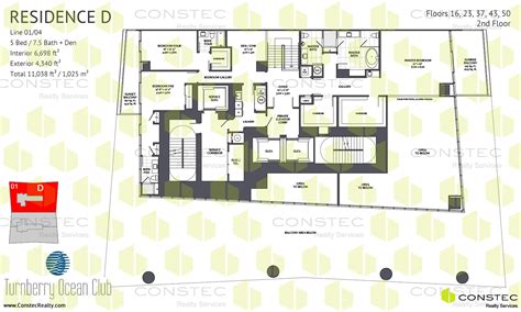 Turnberry Ocean Club Floor Plans