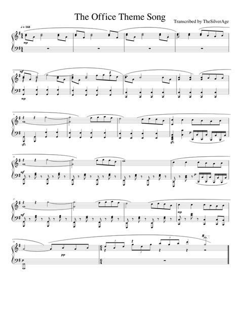 The Office Theme Song Sheet music for Piano | Download free in PDF or ...