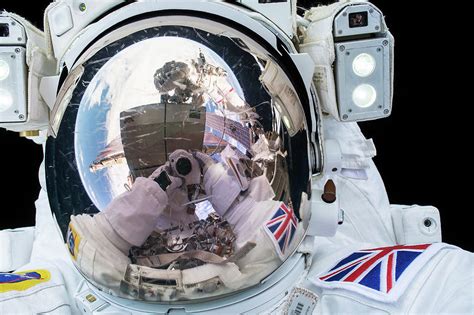 Tim Peake's Spacewalk Photograph by Nasa