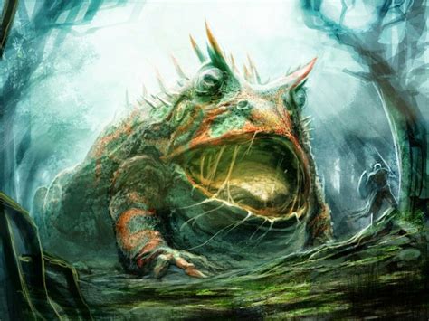 Aglebemu- Native American myth: a giant frog monster that damed up a ...