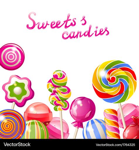 Lollipop background Royalty Free Vector Image - VectorStock