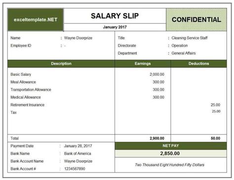 10+ Payslip Template | Word, Excel & Pdf Templates | Payroll with regard to Blank Payslip ...