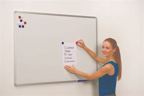 Spaceright Coated Steel Writing White Boards - 1500 x 1200mm - Office Furniture Direct