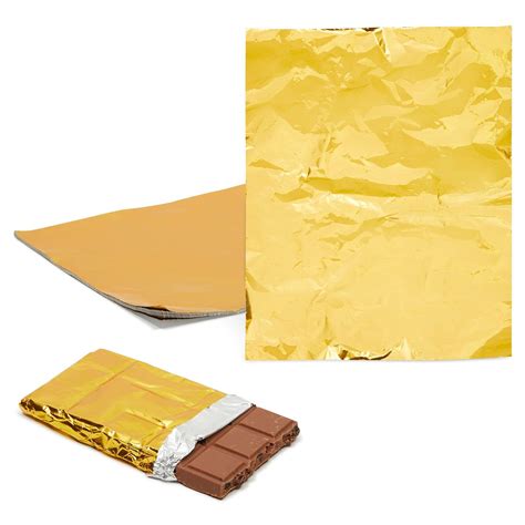 Buy Juvale 100 Sheets Gold Foil Candy Wrappers for Treats, Wrapping ...