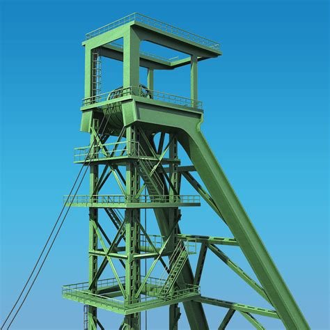 mining headframe 3d model