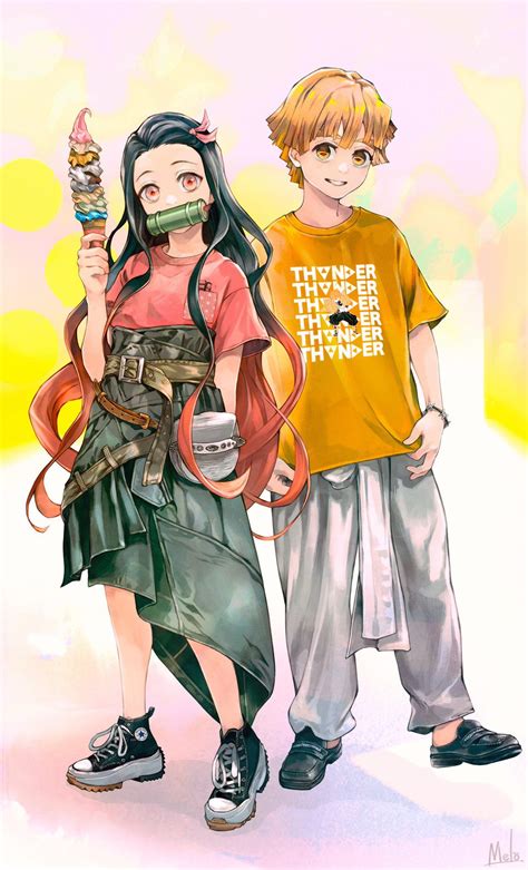 [Art] Nezuko and Zenitsu by 9baMelo (Demon Slayer) : r/manga