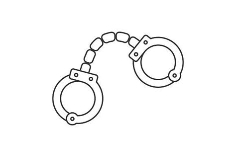 Handcuffs thin line icon | Handcuffs drawing, Line icon, Easy drawings