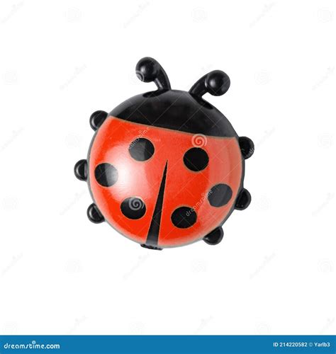 Toy Magnet Ladybug, Top View, Red Drawing Stock Photo - Image of funny ...