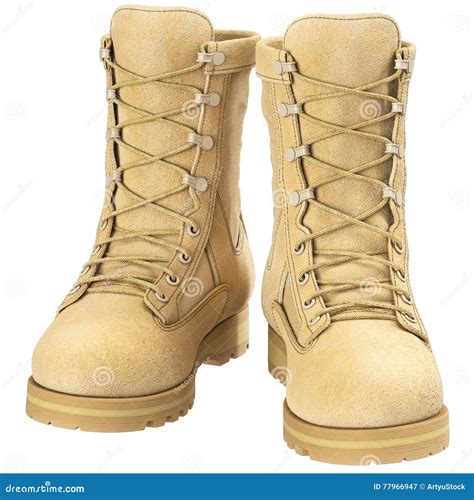 Military Boots Uniforms, Front View Stock Illustration - Illustration of army, military: 77966947