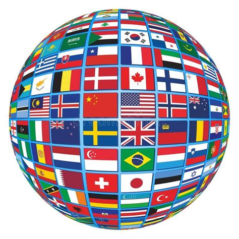 All World Country Flags Globe. Concept design of illustrator vector a ...