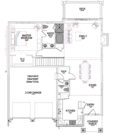 Reynolds Ivory Homes Floor Plan - Main Level | House floor plans, Floor ...