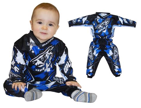 Wulfsport MX Motocross Baby Childrens Toddler Pants + Shirt Set Blue WSX-4 | Motocross baby ...