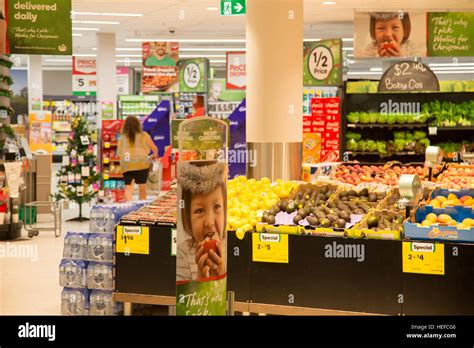 Woolworths supermarket in Sydney,Australia with christmas decorations Stock Photo - Alamy