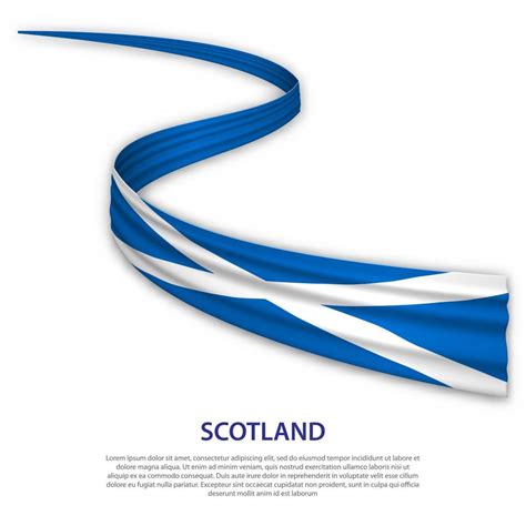 Waving ribbon or banner with flag of Scotland 22755317 Vector Art at ...