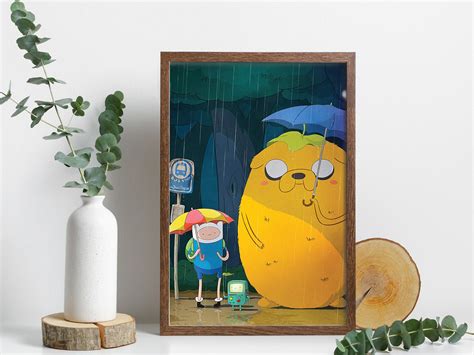 Finn the Human art, Jake wall decor, Finn and Jake art, Cartoon wall ...