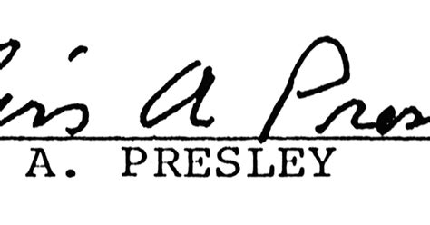 Elvis Presley signature