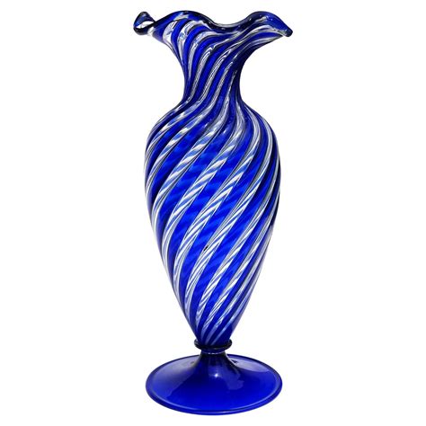 Cobalt Blue Murano Glass Vase at 1stDibs