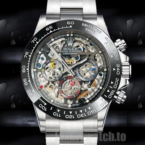 Rolex Daytona Skeleton Limited Edition 40mm Men's Watch Skeleton Dial ...