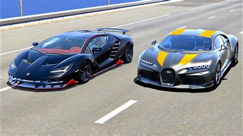 Bugatti Chiron Super Sport 300+ vs Lamborghini Centenario - Drag Race ...