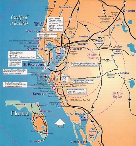 Map Of Florida Gulf Coast Cities And Towns