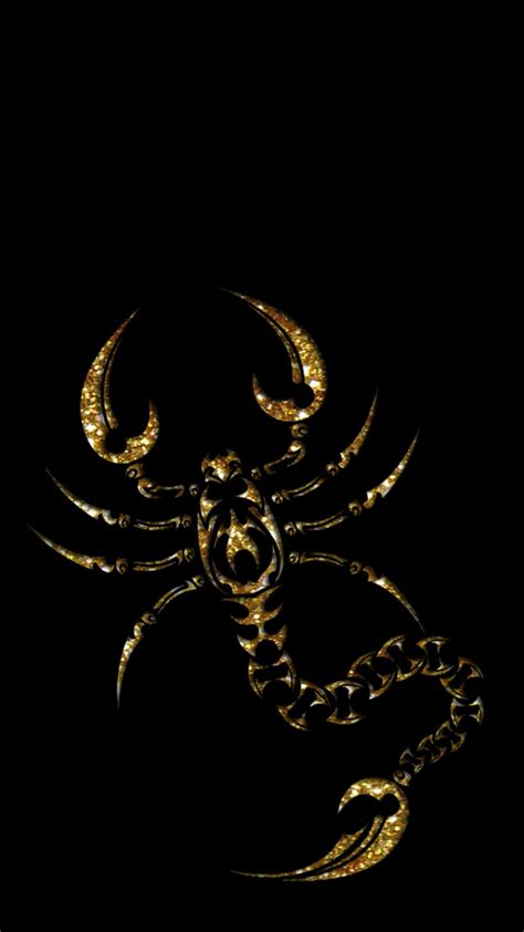 Golden Scorpion, black, gold, black, HD phone wallpaper | Peakpx