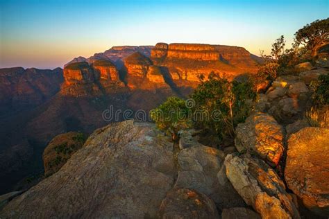 Three Rondavels and Blyde River Canyon at Sunset, South Africa 83 Stock ...