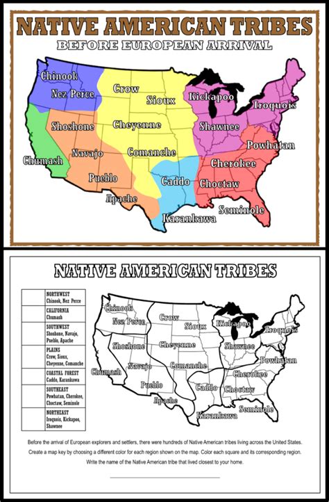 Native American Cultural Regions Map Blank