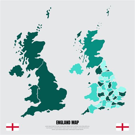 Collection of silhouette England maps design vector. England maps ...