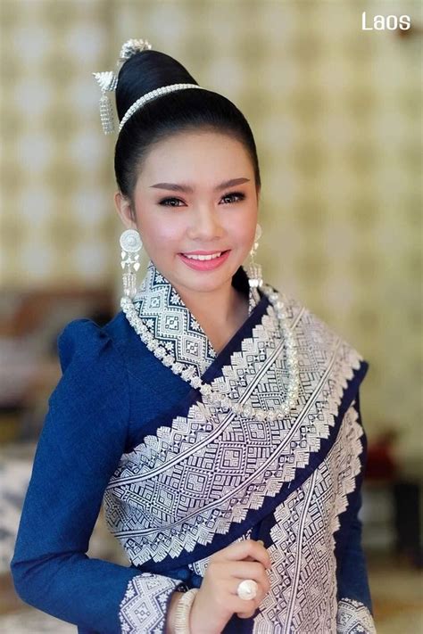 Laos 🇱🇦 | "ລາວ" Lao traditional dress | ชุด, สาวสวย, ภาพสาวน่ารัก