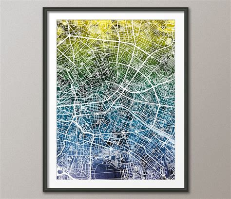 Berlin Map Berlin Germany City Map Art Print 3218 | Etsy