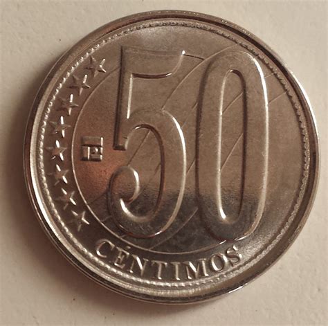 Moneda Venezuela 50 Céntimos 2010 Conmemorativa Bcv Xf/au - $ 2.000 en ...