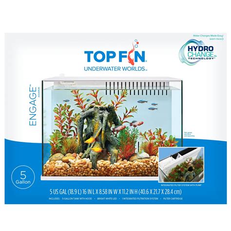 Top Fin® Easy Clean Aquarium - 5 Gallon in 2022 | 5 gallon aquarium ...