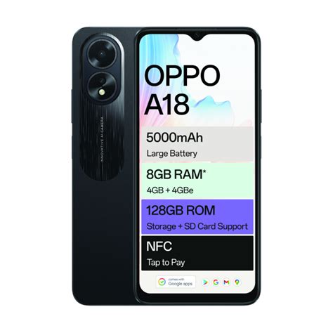 OPPO A18 128GB Dual SIM Black - Incredible Connection