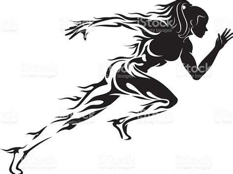 Female Runner Silhouette Vector at GetDrawings | Free download