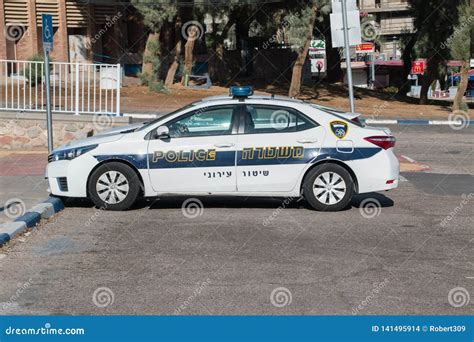 Israeli police car editorial stock image. Image of nation - 141495914