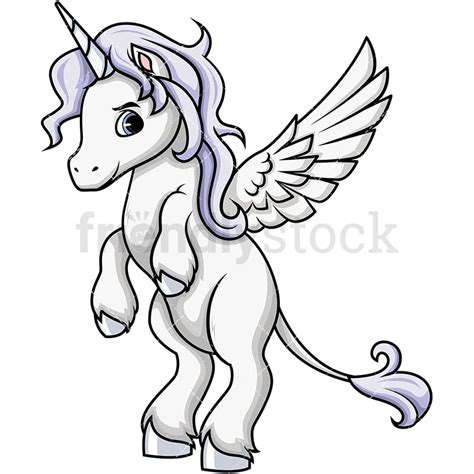 Winged Pegasus Cartoon Vector Clipart - FriendlyStock