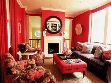 16 Red and Black Living Room Ideas to Create a Dramatic Ambience | Red room decor, Living room ...