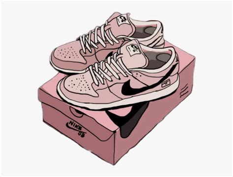 Tumblr Sticker By Alena - Nike Shoe Box Drawing, HD Png Download - kindpng