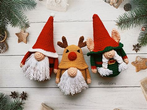 30 Free Christmas Gnome Crochet Patterns - EyeLoveKnots