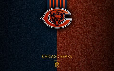 Download wallpapers Chicago Bears, 4k, American football, logo, emblem ...