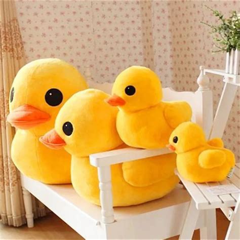 2018 Brand Big Yellow Duck Stuffed Animals Plush Toy Cute Big Yellow Duck plush toys For ...